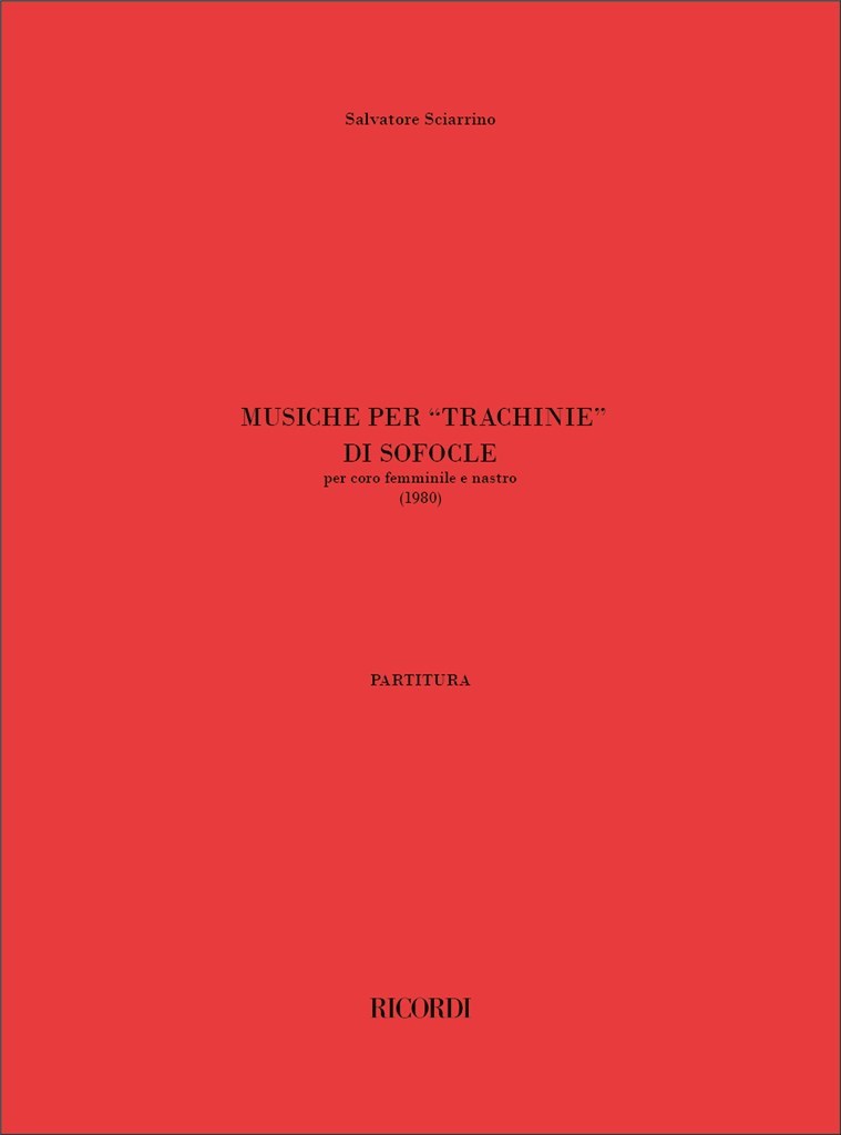 Musiche Per 'Le Trachinie' Di Sofocle